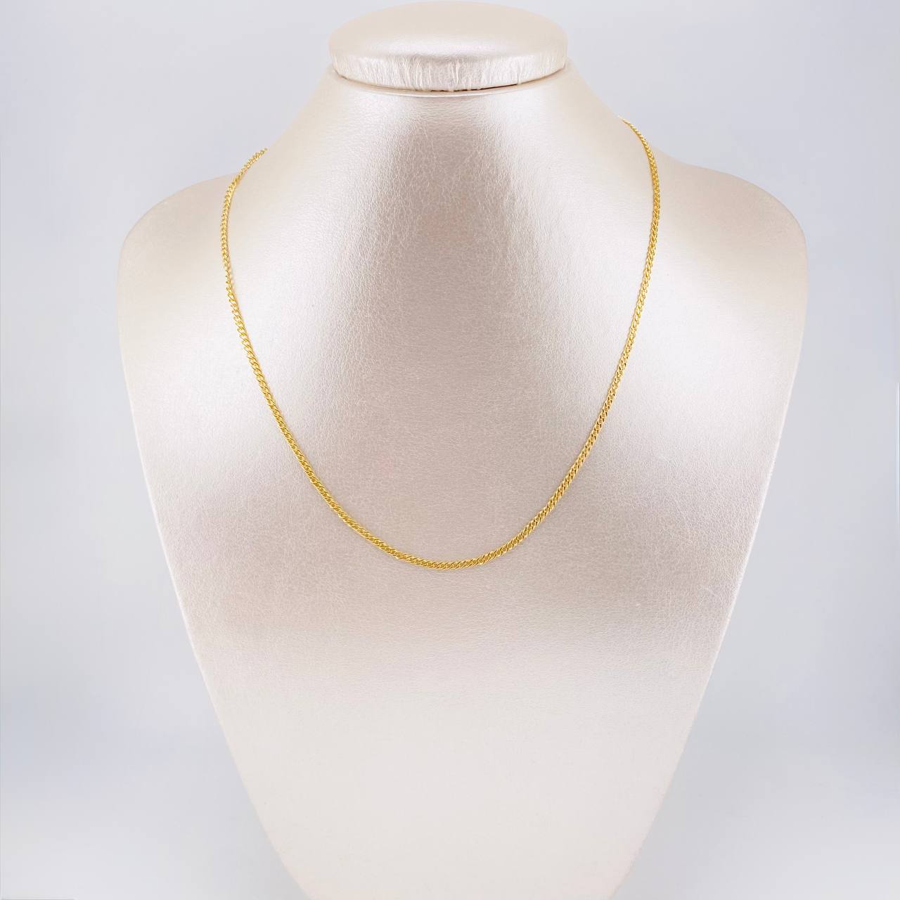 Cadena Mini Cubana 1.45g / 16 in / 2mm Oro Amarillo 18K