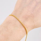 Rope Bracelet 0.65g / 6 3/4 in / 1.6mm Yellow Gold 18K