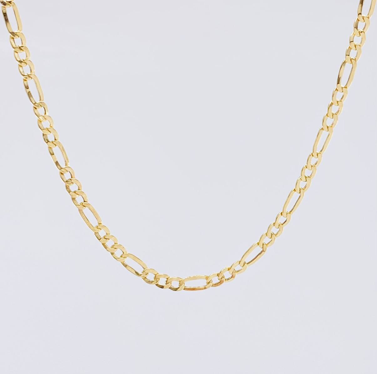 Figaro Chain 3.7g / 24 in / 3.2mm 18K Yellow Gold