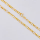 Cadena Figaro 7.8g / 24 in / 4.3mm Oro Amarillo 18K