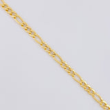 Cadena Figaro 7.8g / 24 in / 4.3mm Oro Amarillo 18K
