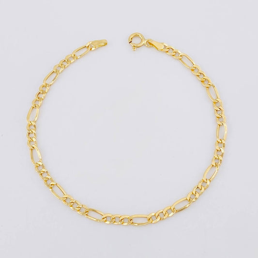 Pulso Figaro 1.55g / 7 1/4 in / 3.5mm Oro Amarillo 18K