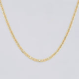 Flat Mariner Chain Diamond Cut 1.15g / 16 in / 1.3mm Three Golds 18K