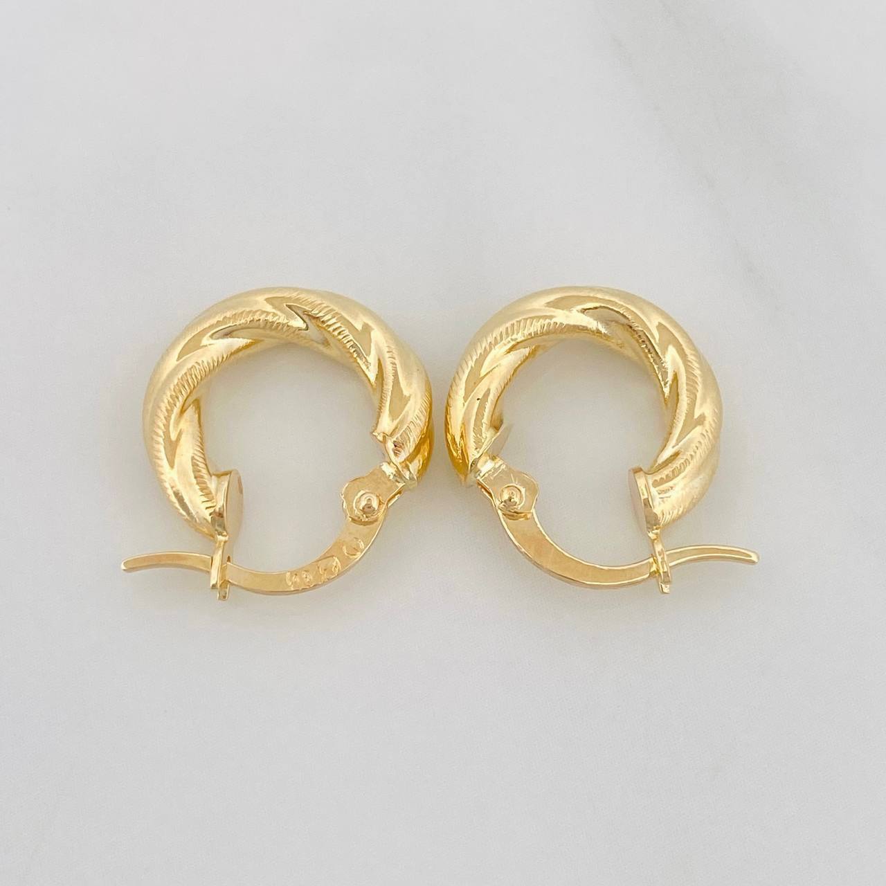 Candongas Gala 1.8g / 1/2 in Oro Amarillo 18K