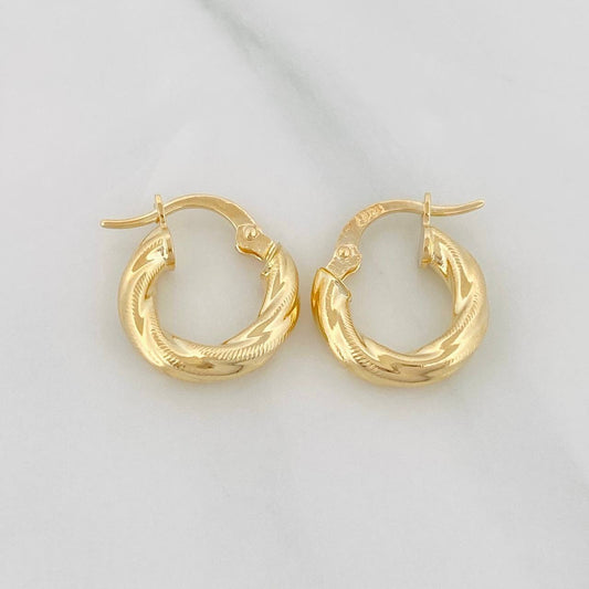 Candongas Gala 1.8g / 1/2 in Oro Amarillo 18K