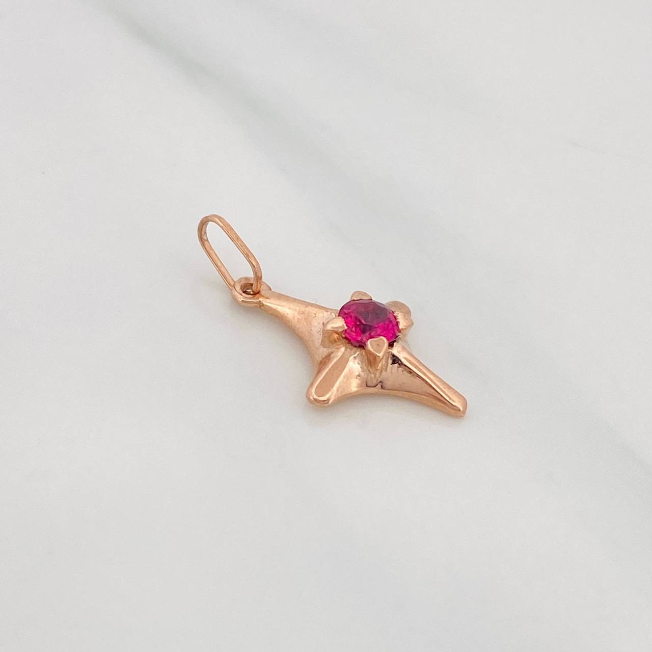 Dije Estrella Cardinal 1.35g / 1 in Oro Rosa 18K