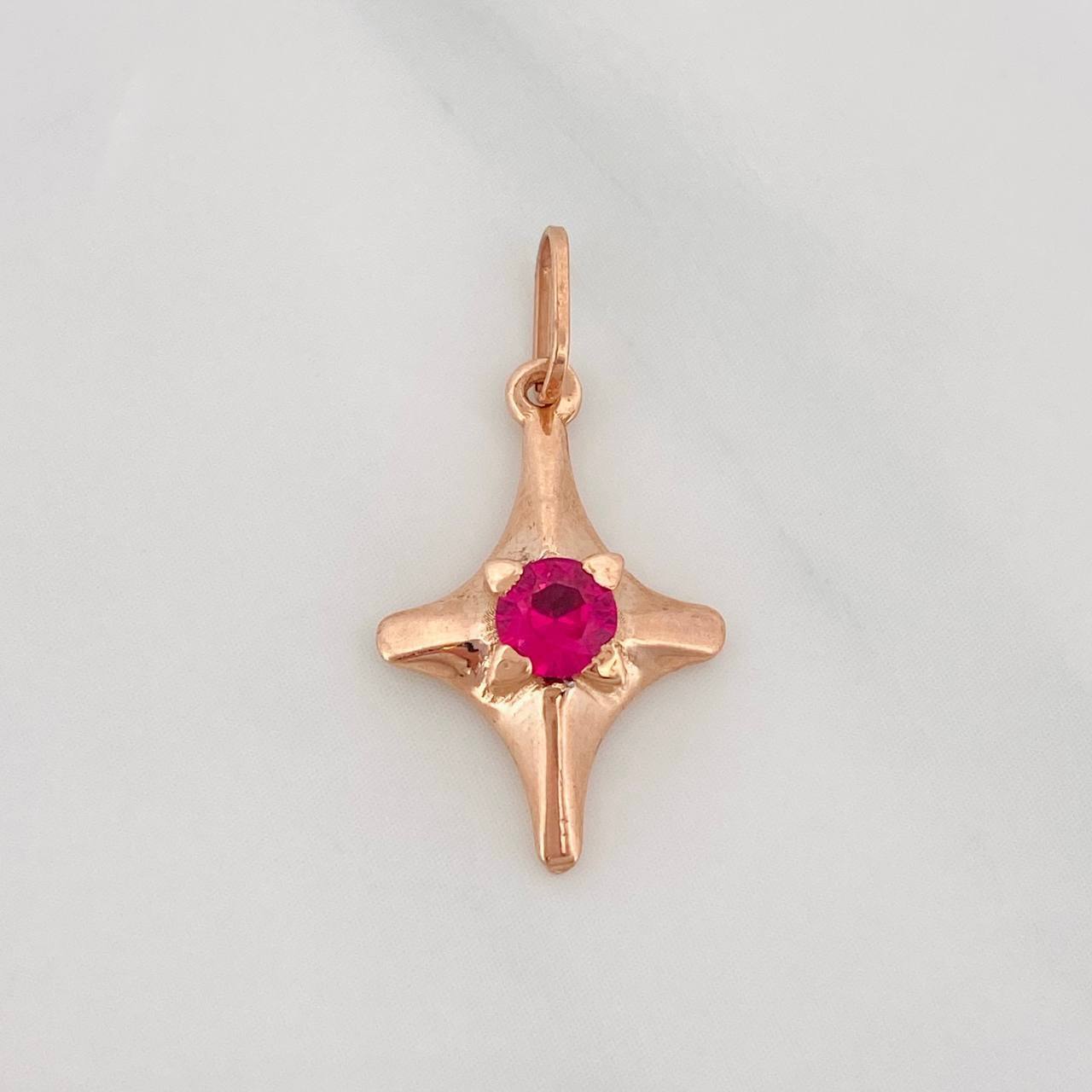 Dije Estrella Cardinal 1.35g / 1 in Oro Rosa 18K