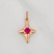 Dije Estrella Cardinal 1.35g / 1 in Oro Rosa 18K