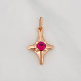 Dije Estrella Cardinal 1.35g / 1 in Oro Rosa 18K