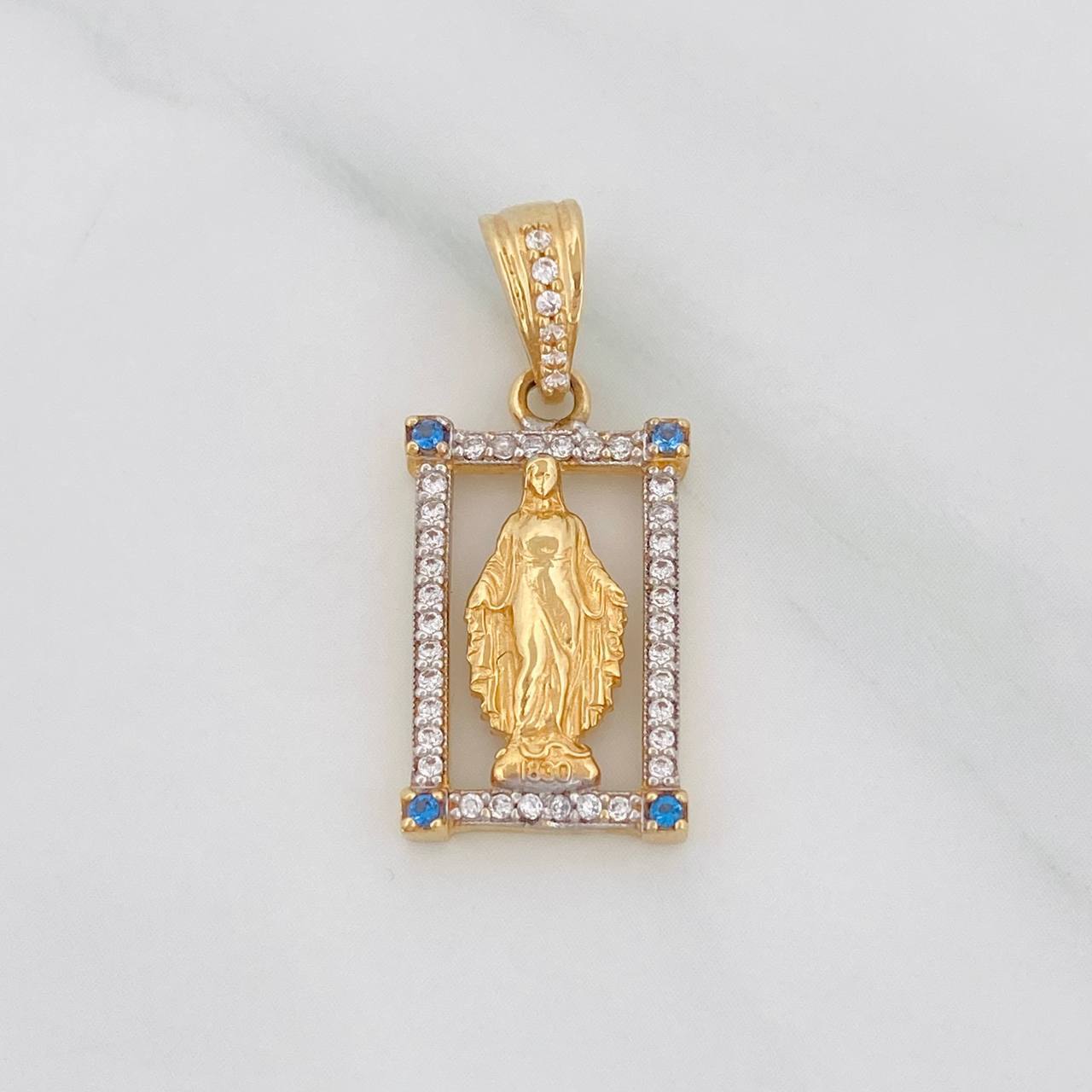 Dije Medalla Virgen Milagrosa 2.55g / 1 in Oro Amarillo 18K