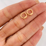 Candongas Carril Lisas 0.6g / 1/4 in Oro Amarillo 18K