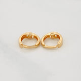 Candongas Carril Lisas 0.6g / 1/4 in Oro Amarillo 18K