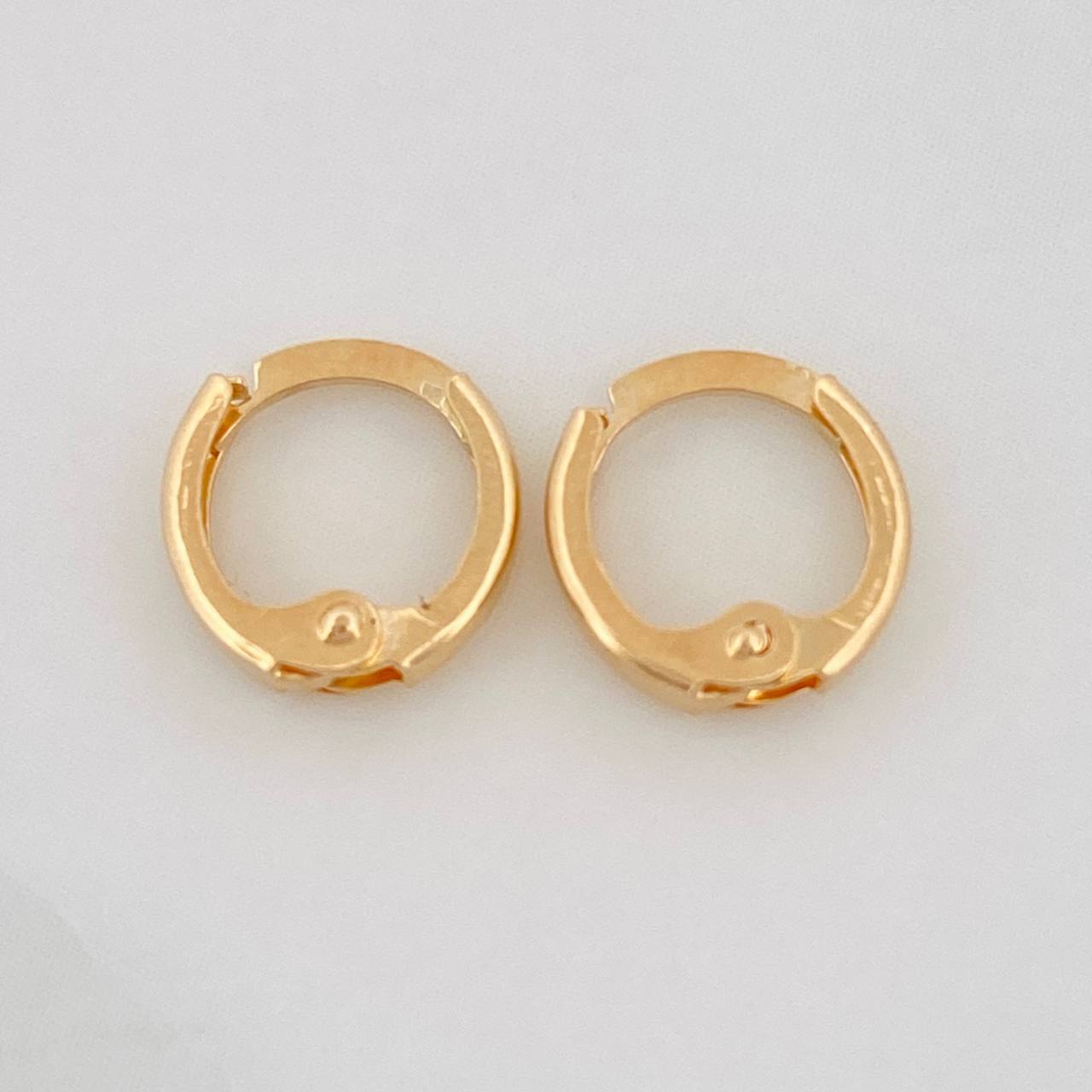 Candongas Carril Lisas 0.6g / 1/4 in Oro Amarillo 18K