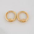 Candongas Carril Lisas 0.6g / 1/4 in Oro Amarillo 18K