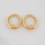 Candongas Carril Lisas 0.6g / 1/4 in Oro Amarillo 18K