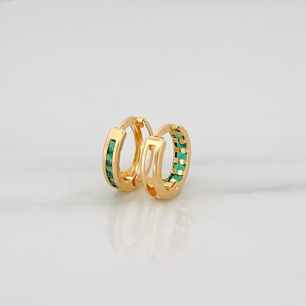 Candongas Carril 1.05g / 1/2 in Oro Amarillo 18K