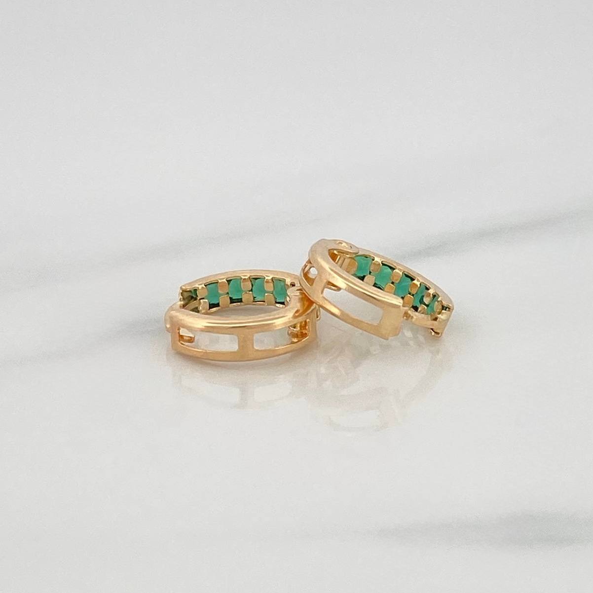 Candongas Carril 1.05g / 1/2 in Oro Amarillo 18K