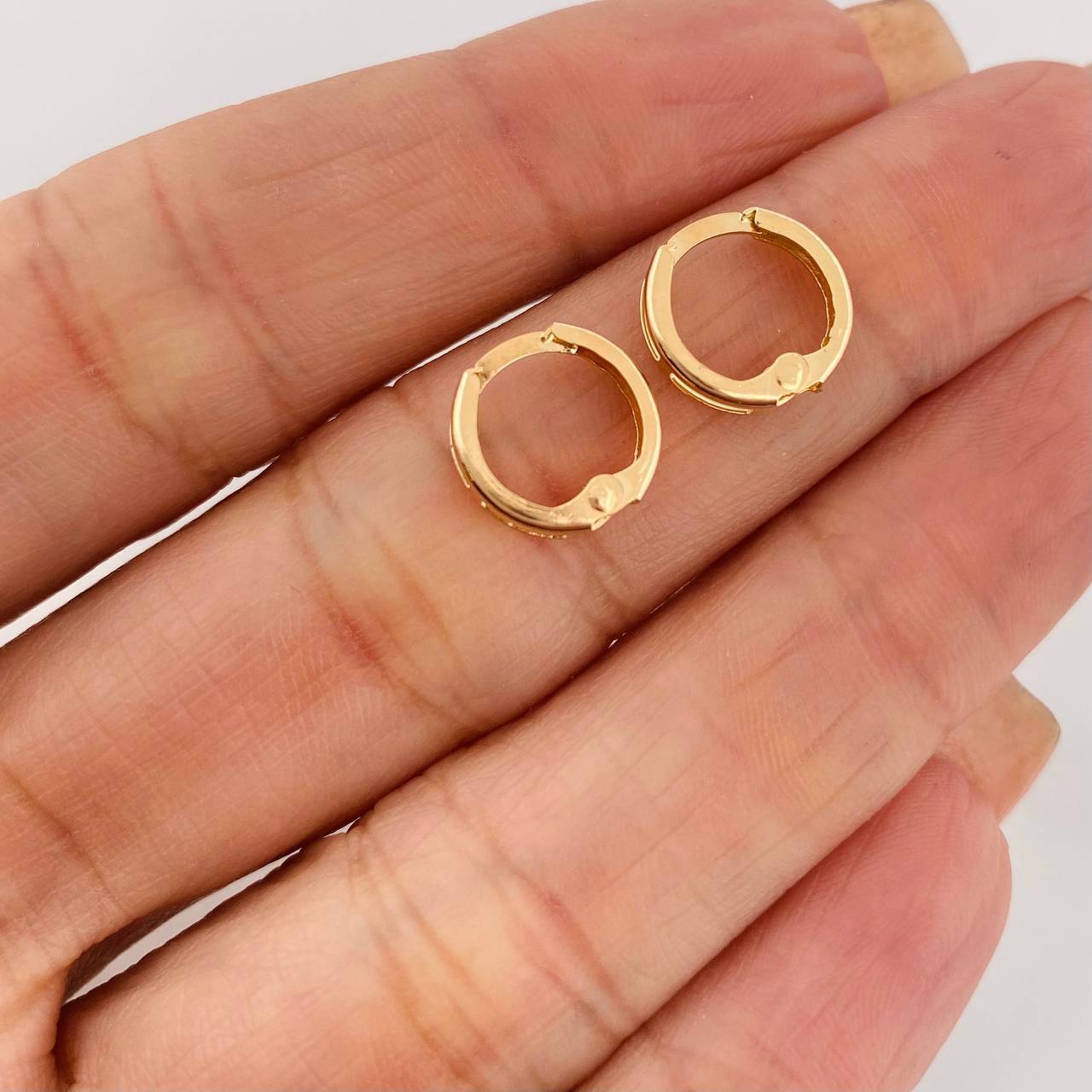 Candongas Carril 1g / 1/2 in Oro Amarillo 18K