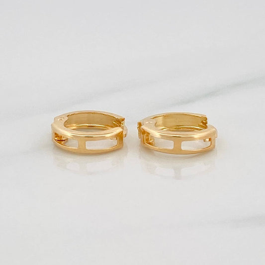 Candongas Carril 1g / 1/2 in Oro Amarillo 18K