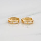 Candongas Carril 1g / 1/2 in Oro Amarillo 18K