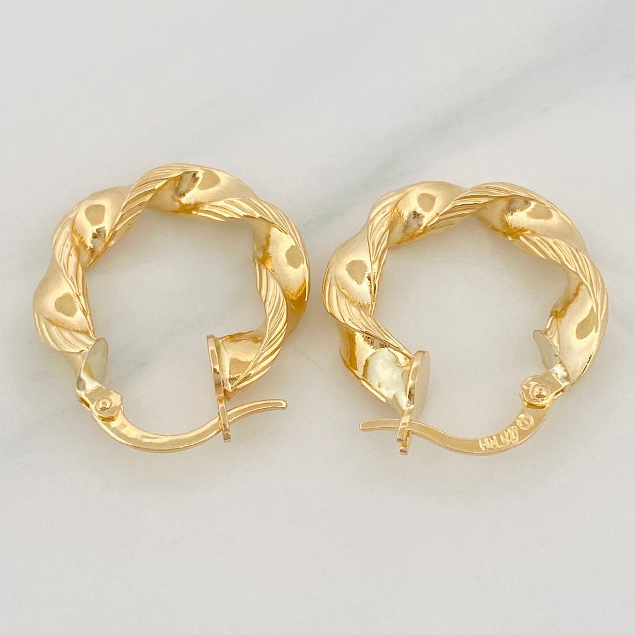 Candongas Pupi 2.7g / 3/4 in Oro Amarillo 18K