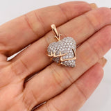 Dije Corazon Espinas 5.1g / 1 1/4 in Oro Rosa 18K