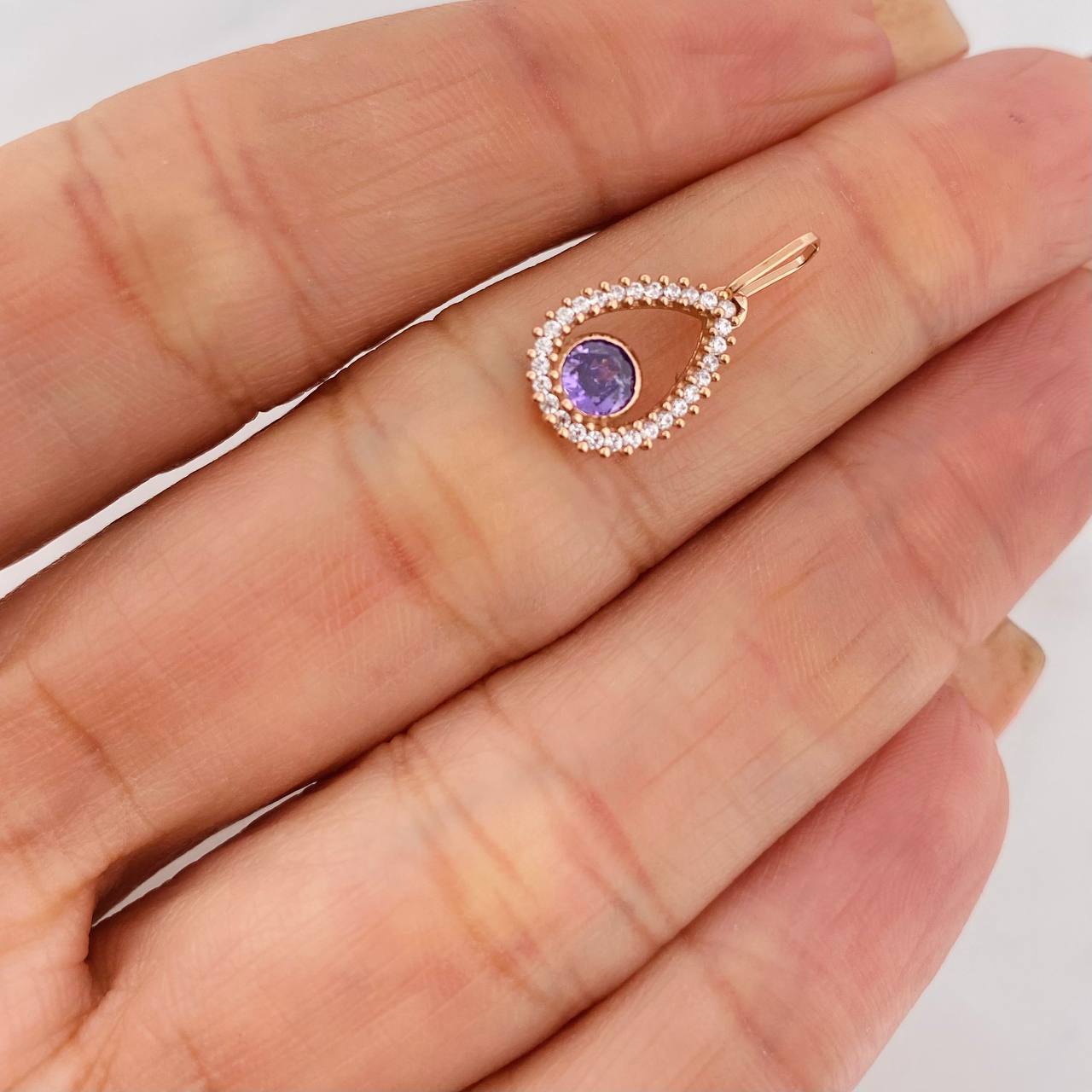 Dije Halo Gota 0.9g / 1/2 in Oro Rosa 18K
