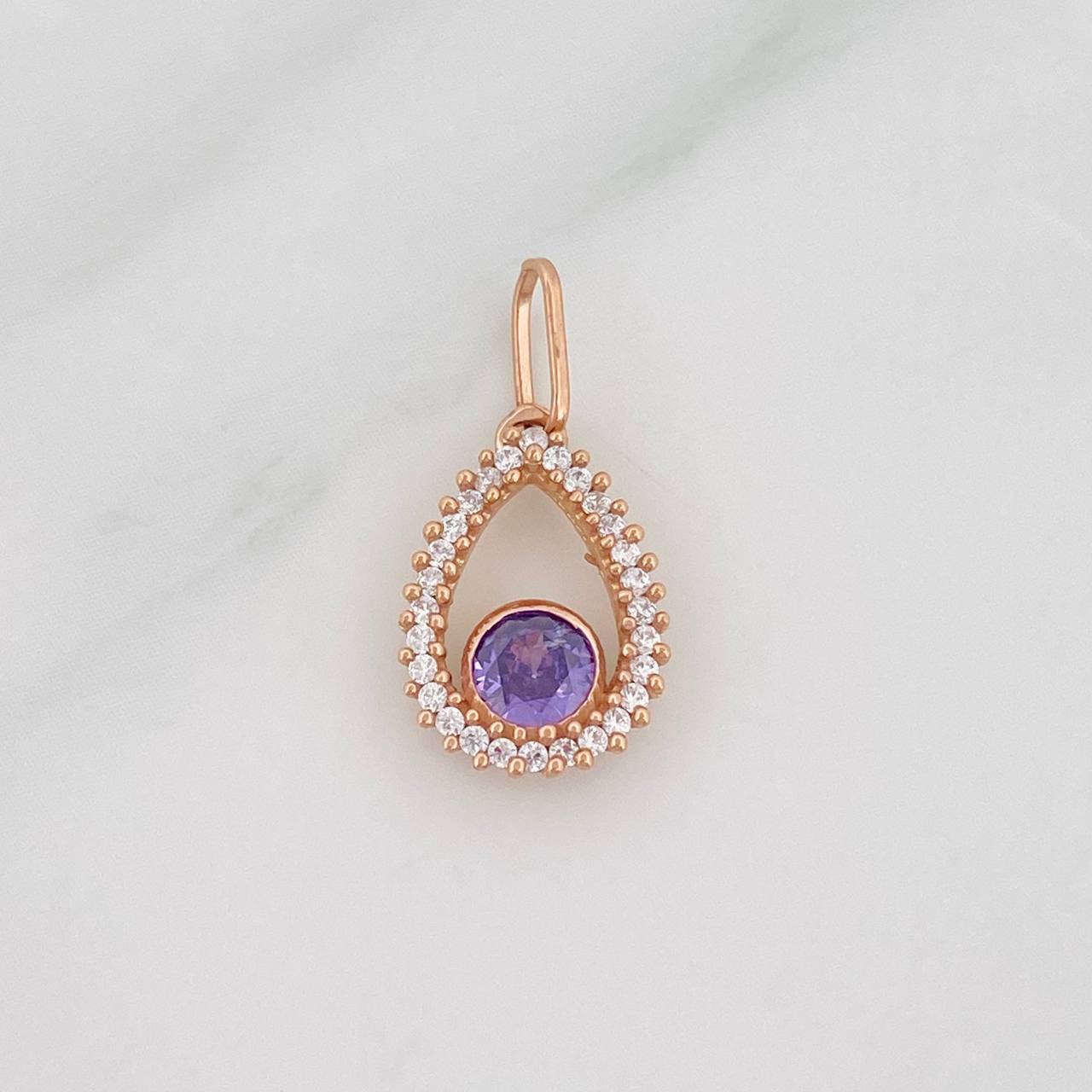 Dije Halo Gota 0.9g / 1/2 in Oro Rosa 18K