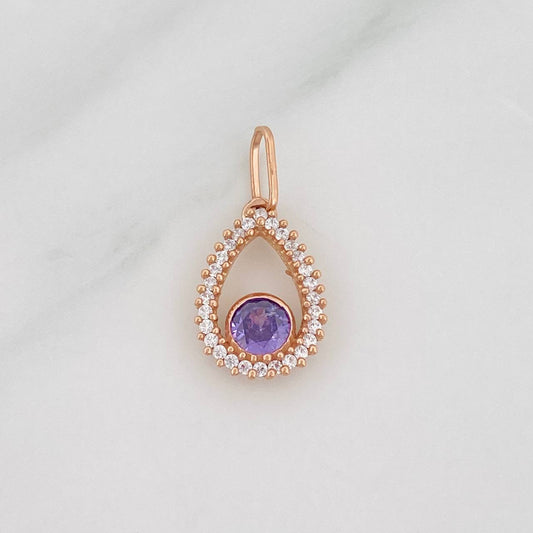 Dije Halo Gota 0.9g / 1/2 in Oro Rosa 18K