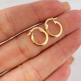 Candongas Clau 0.8g / 1/2 in Oro Amarillo 18K