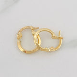 Candongas Clau 0.8g / 1/2 in Oro Amarillo 18K