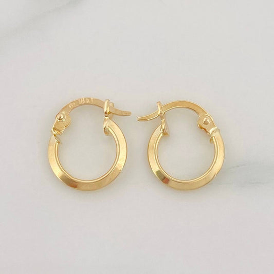 Candongas Clau 0.8g / 1/2 in Oro Amarillo 18K
