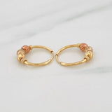 Candongas Carril 0.85g / 1/2 in Oro Amarillo 18K