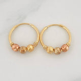 Candongas Carril 0.85g / 1/2 in Oro Amarillo 18K