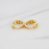 Candongas Carril 1.15g / 1/2 in Oro Amarillo 18K