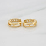 Candongas Carril 1.15g / 1/2 in Oro Amarillo 18K