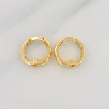 Candongas Carril 1.15g / 1/2 in Oro Amarillo 18K