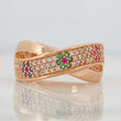 Crossed Ring 3.2g / Size 6 3/4 Rose Gold 18K