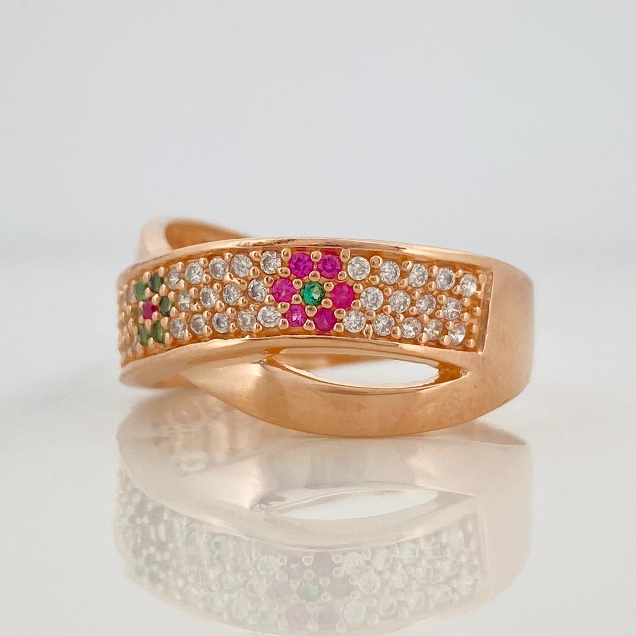 Crossed Ring 3.2g / Size 6 3/4 Rose Gold 18K
