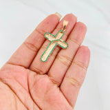Dije Cruz 4.75g / 1 3/4 in Oro Rosa 18K