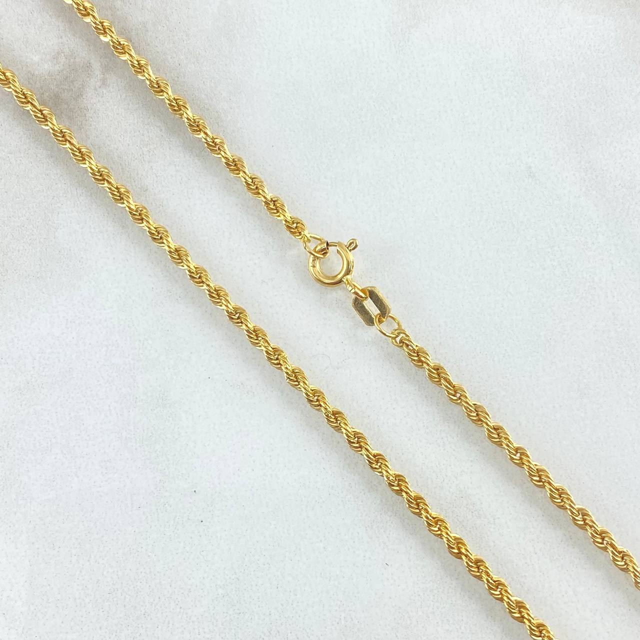Cadena Lazo 3.45gr / 60cm / 2.1mm Oro Amarillo +3 18K *