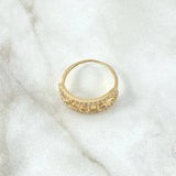 Orion Oval Frame Ring 2.95gr / Size 6 1/2 / White Zircons 18K Yellow Gold ©