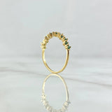 Zig Zag Ring 1.45gr / Size 6 1/2 / Green Zircons 18K Yellow Gold ©