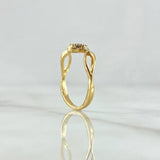 Infinity Center Ring Shot 2.4gr / T6 1/2 / White Zircons 18K Yellow Gold ©