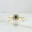 Octopetala Flower Ring 2.2gr / Size 7 / White Zircons Yellow Gold 18K