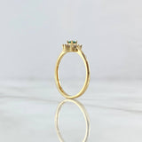 Octopetala Flower Ring 2.2gr / Size 7 / White Zircons Yellow Gold 18K