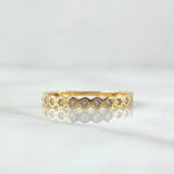 Partial Multi-Eye Ring 1.7gr / Size 7 / White Zircons 18K Yellow Gold