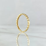 Partial Multi-Eye Ring 1.7gr / Size 7 / White Zircons 18K Yellow Gold
