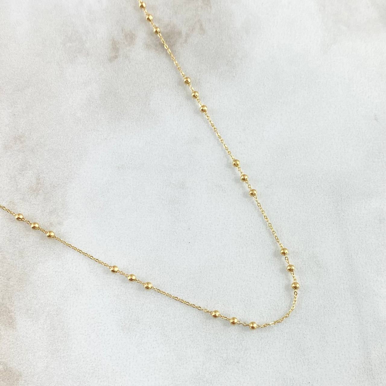 Classic Link Chain Special Trio 1.75gr / 45cm / 2mm Beads Polished Yellow Gold +3 18K
