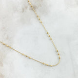 Classic Link Chain Special Trio 1.8gr / 45cm / 2mm Beads Polished Yellow Gold +3 18K